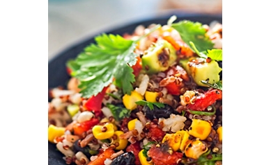 Quinoa Power Bowl with Hemp Seed Caesar Dressing