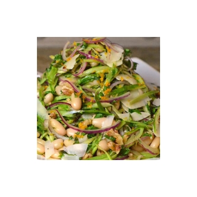 Shaved Asparagus and White Bean Salad