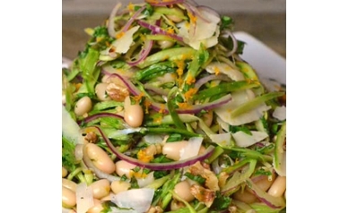 Shaved Asparagus and White Bean Salad