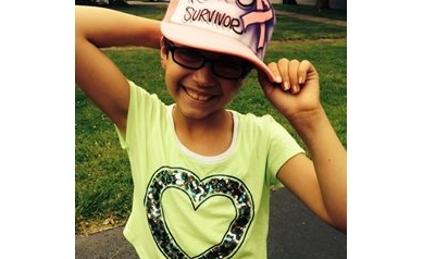 Girl fights cancer with a lot of spirit