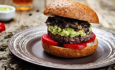 Black Bean Burgers with Corn Avocado Salsa