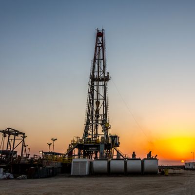 fracking rig sunrise