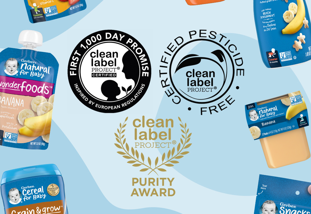 Gerber Awarded Clean Label Certifications from Renowned Non-Profit Clean Label Project, Marking Largest U.S. Baby Food Company Partner to Date