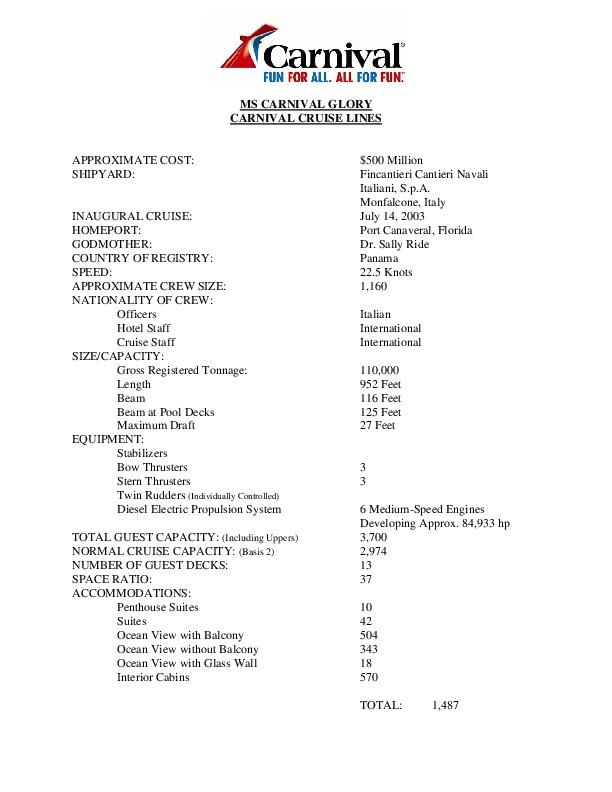 Glory Fact Sheet