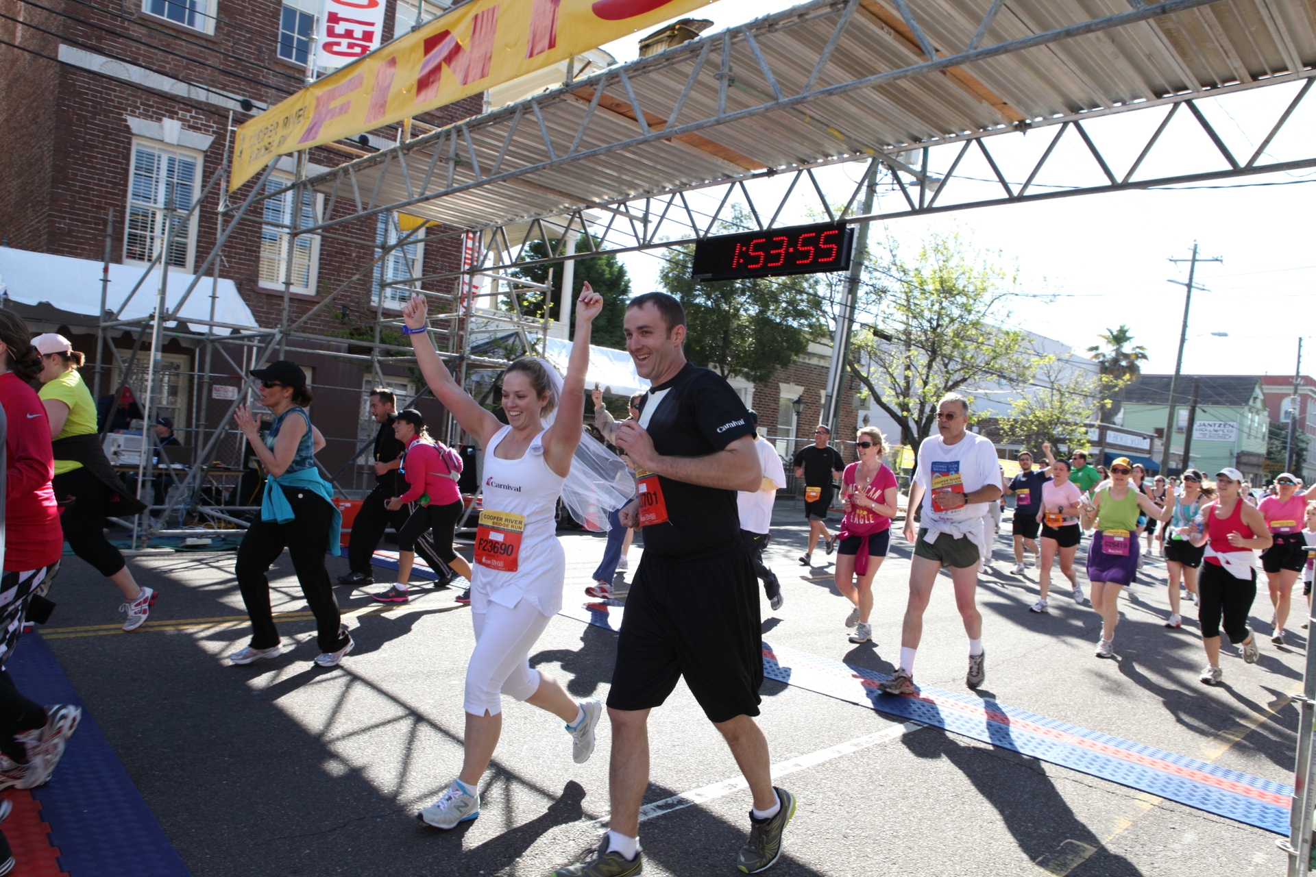 Tina & Andy Finish Line