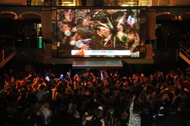 Guests ring in the New Year on the Carnival Splendor. 