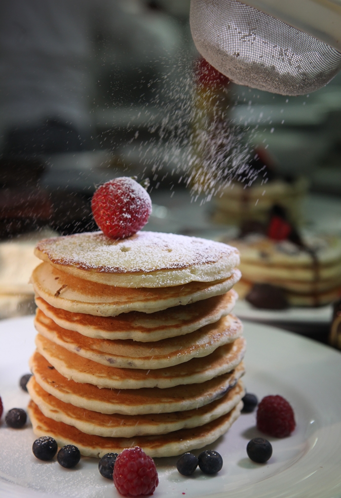 Guests at the Punchliner Comedy Brunch presented by George Lopez will be able to choose from a variety of tasty pancakes. 