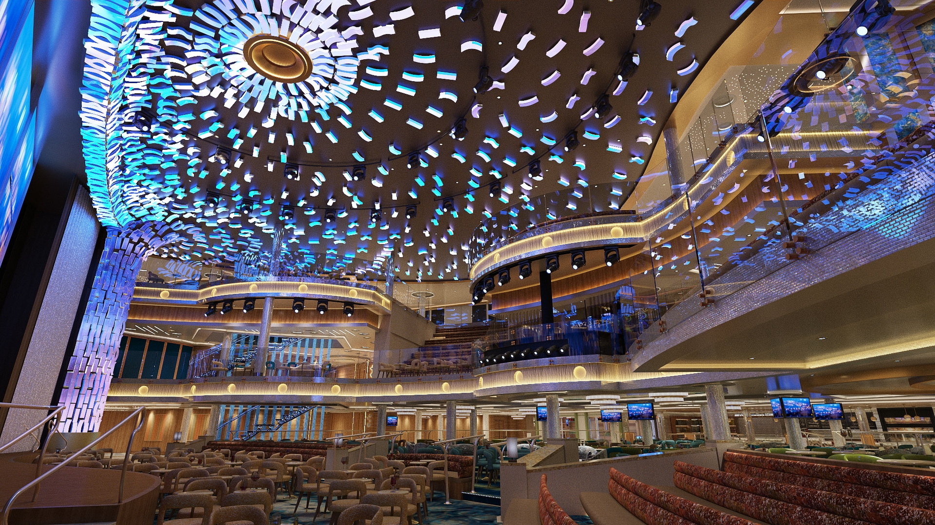 Celebration Central Atrium Ceiling Night