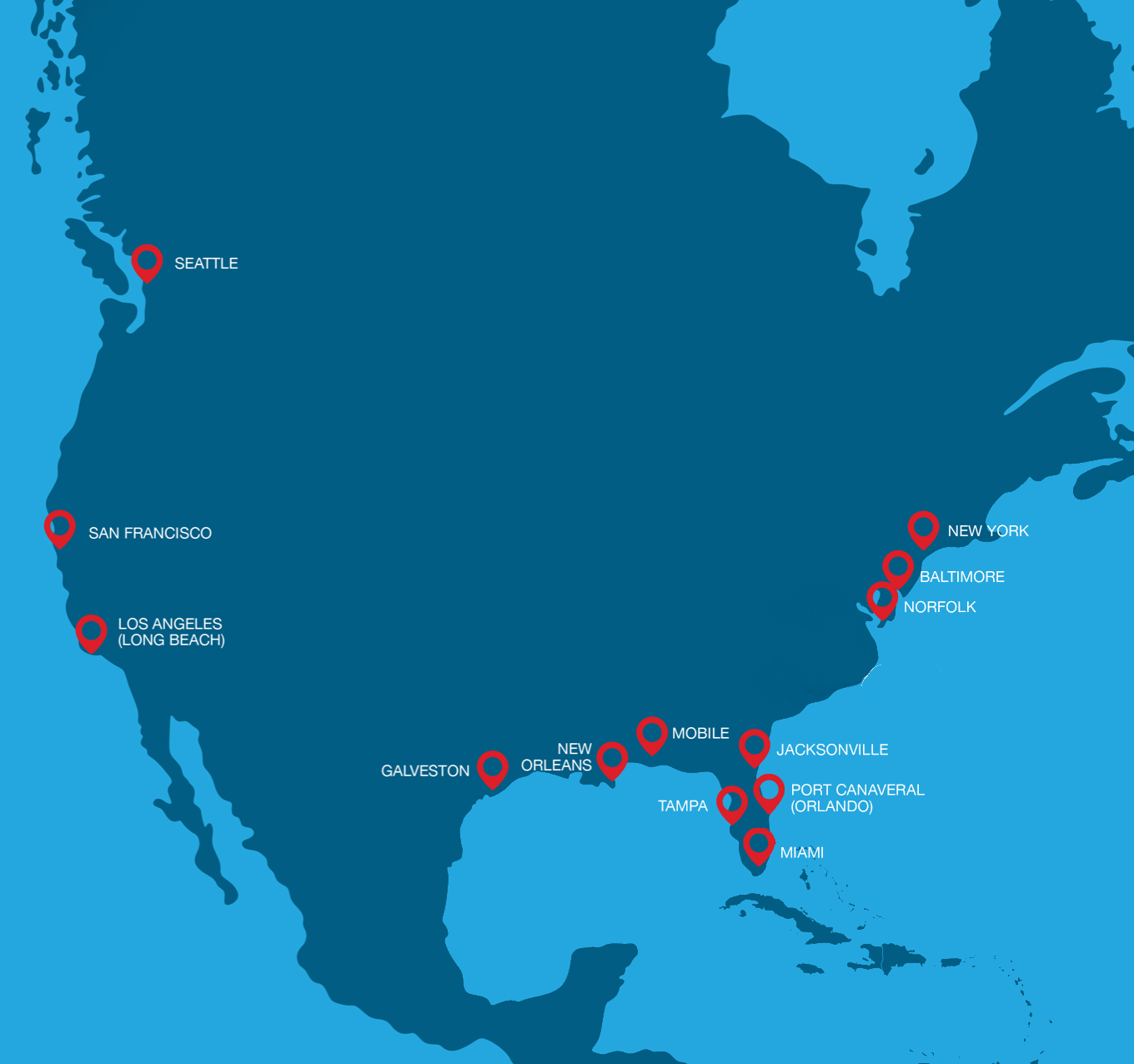 Carnival Homeport Map