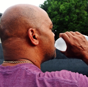 Man drinking water