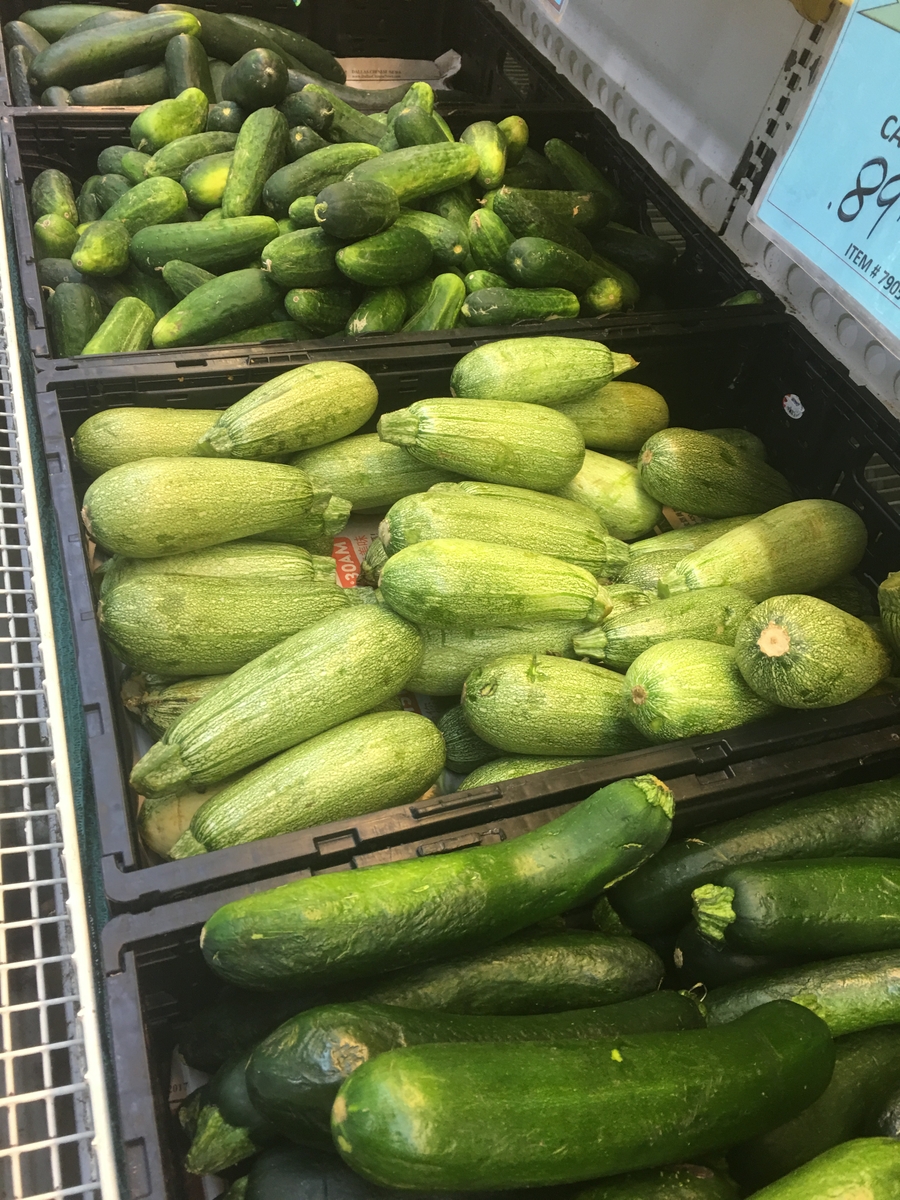 Zuchinni and cucumbers