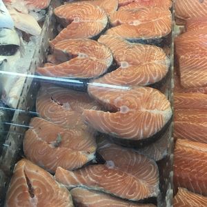 Salmon in market