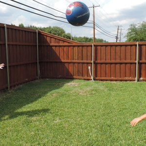 Kids tossing a ball
