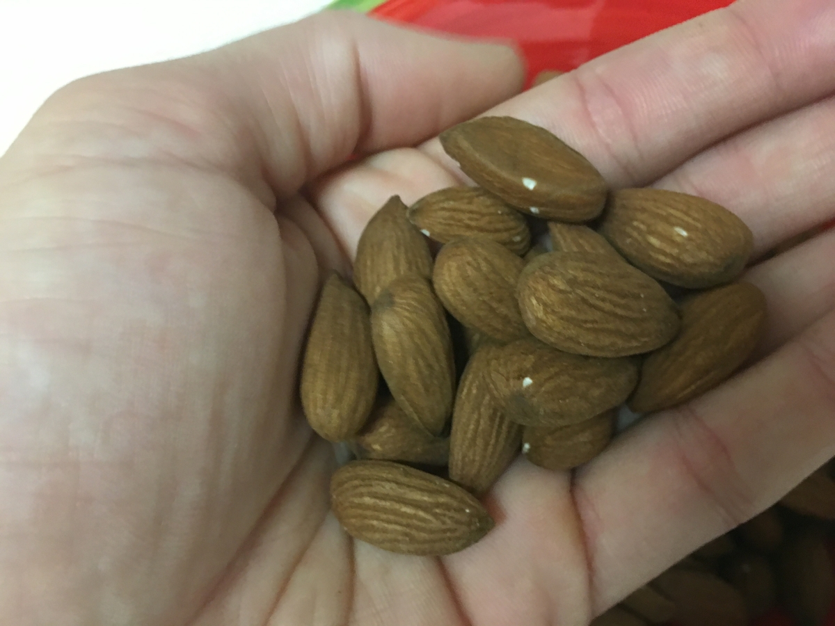 Almonds in hand
