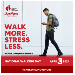 Take steps towards a longer, healthier life on National Walking Day
