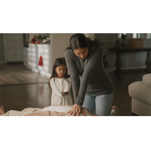 CPR at home reenactment