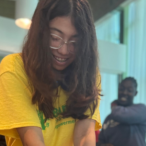Student practicing CPR