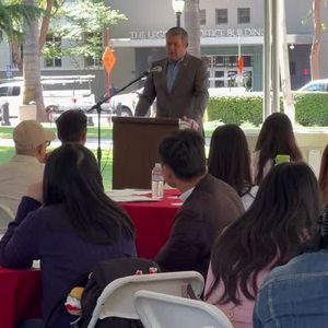 Assembly Speaker pro Tempore Jim Wood (D-Healdsburg) addressing the importance of Assembly Bill 3218 at 2024 California Lobby Day