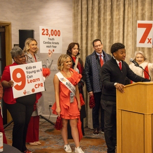 Andre Scott speaks to rally crowd at Texas Advocacy Day at the state Capitol