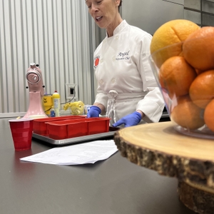 Chef Angela Perkins at The American Heart Association’s Cooking for Healthy Hearts Demonstration
