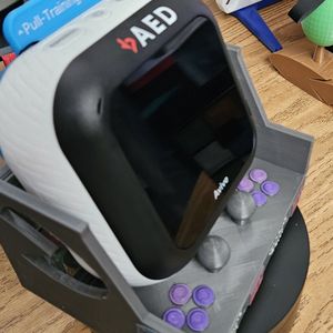 3D printed bracket designed by elementary students holds AED